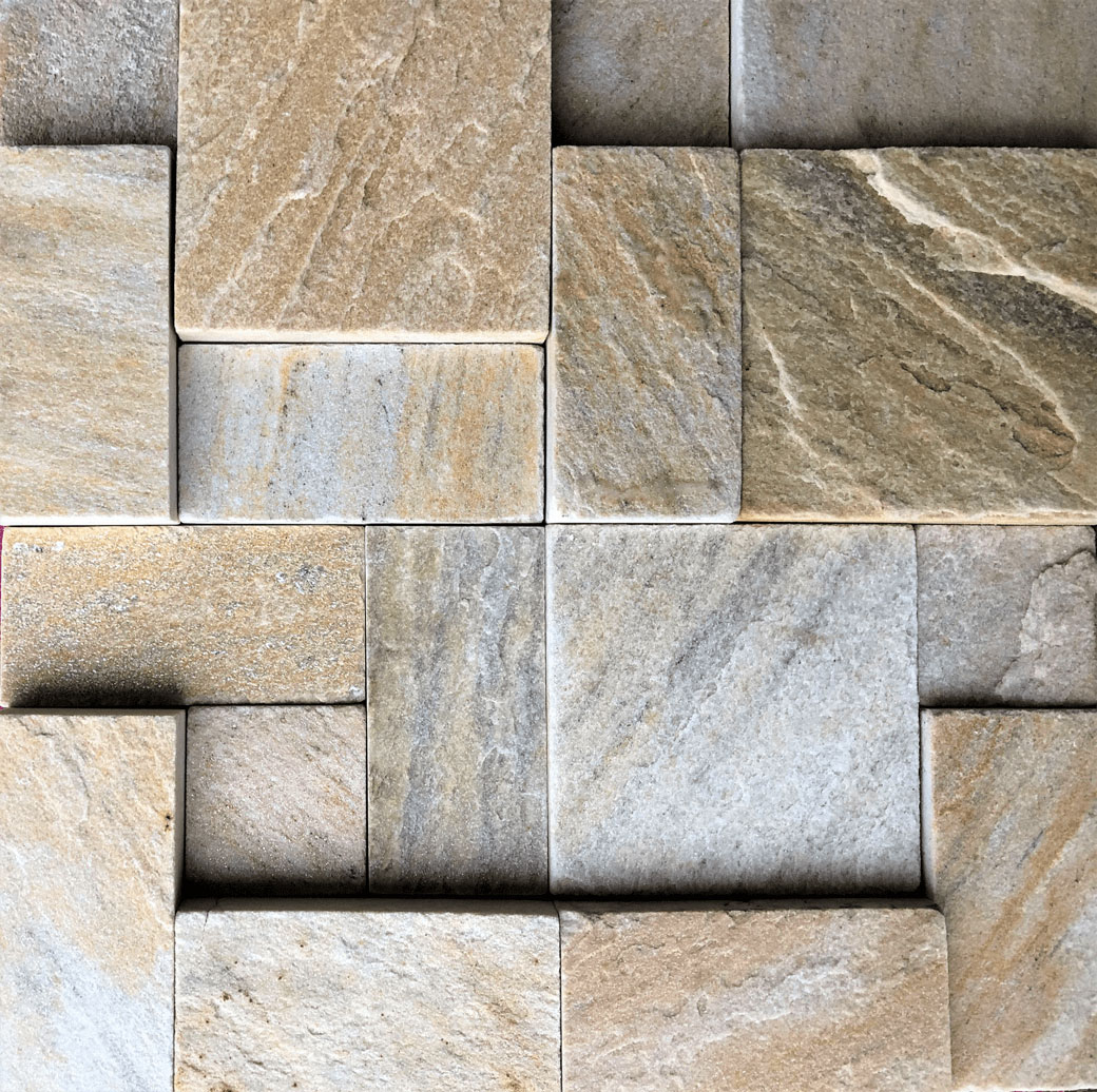 Mosaico Pedra Ferro preta 30x30 Imperador Sahel Stones